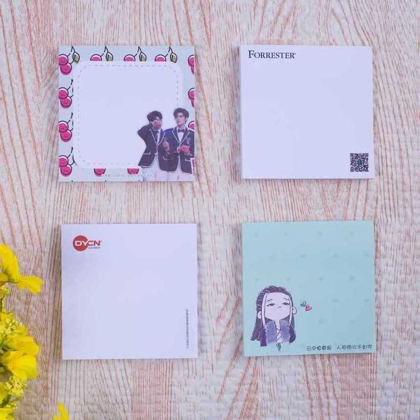 Custom Kawaii Sticky Notepad Memo Pads Office School Stationery Gifts Adhesive Stickers Kpop Sticky Note Pad