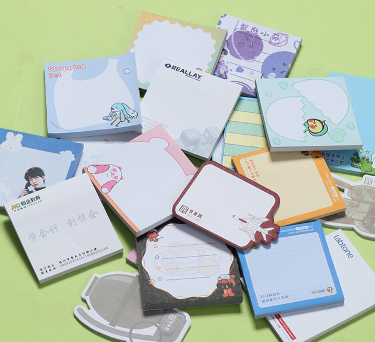 Custom Kawaii Sticky Notepad Memo Pads Office School Stationery Gifts Adhesive Stickers Kpop Sticky Note Pad