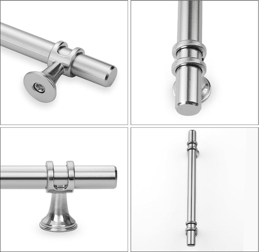 Cabinet Hardware Brushed Nickel Cabinet pulls Zinc Alloy  Kitchen Cabinet Handles