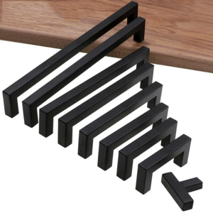 Simple Style Furniture Cabinet Pull Handles Stainless Steel Drawer Pulls Square Kitchen Door Cupboard Handles