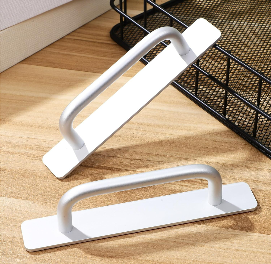 Aluminium Alloy Self Adhesive Cabinet Handles No Drilling Push Pull Helper Drawer Push Pull Handles