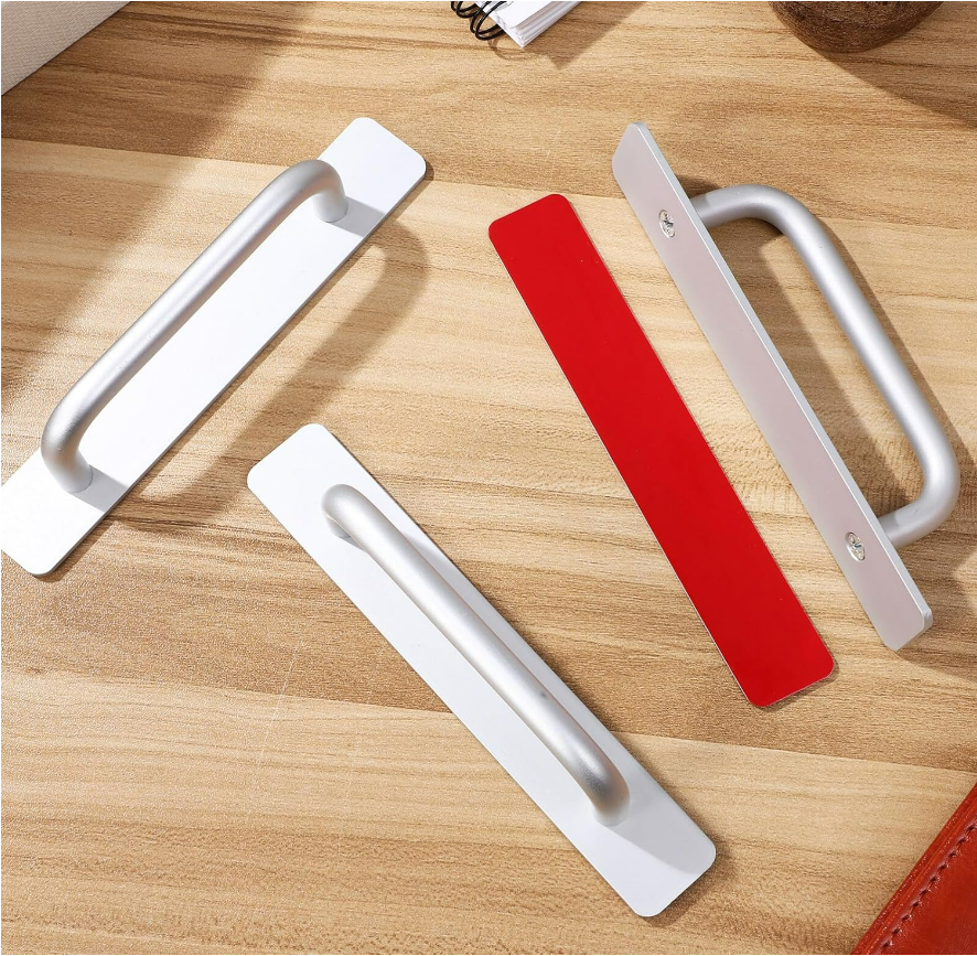 Aluminium Alloy Self Adhesive Cabinet Handles No Drilling Push Pull Helper Drawer Push Pull Handles