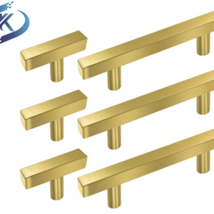 Hot Sell Kitchen Cabinet Handles Brushed Brass Cabinet Handles Modern Dresser Drawer Pulls