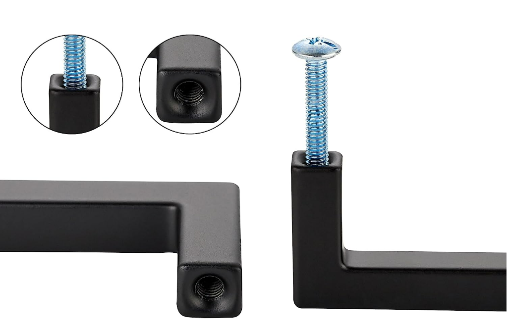 Matte Black  Square Cabinet Handles  Black Drawer Pulls Stainless Steel Handles