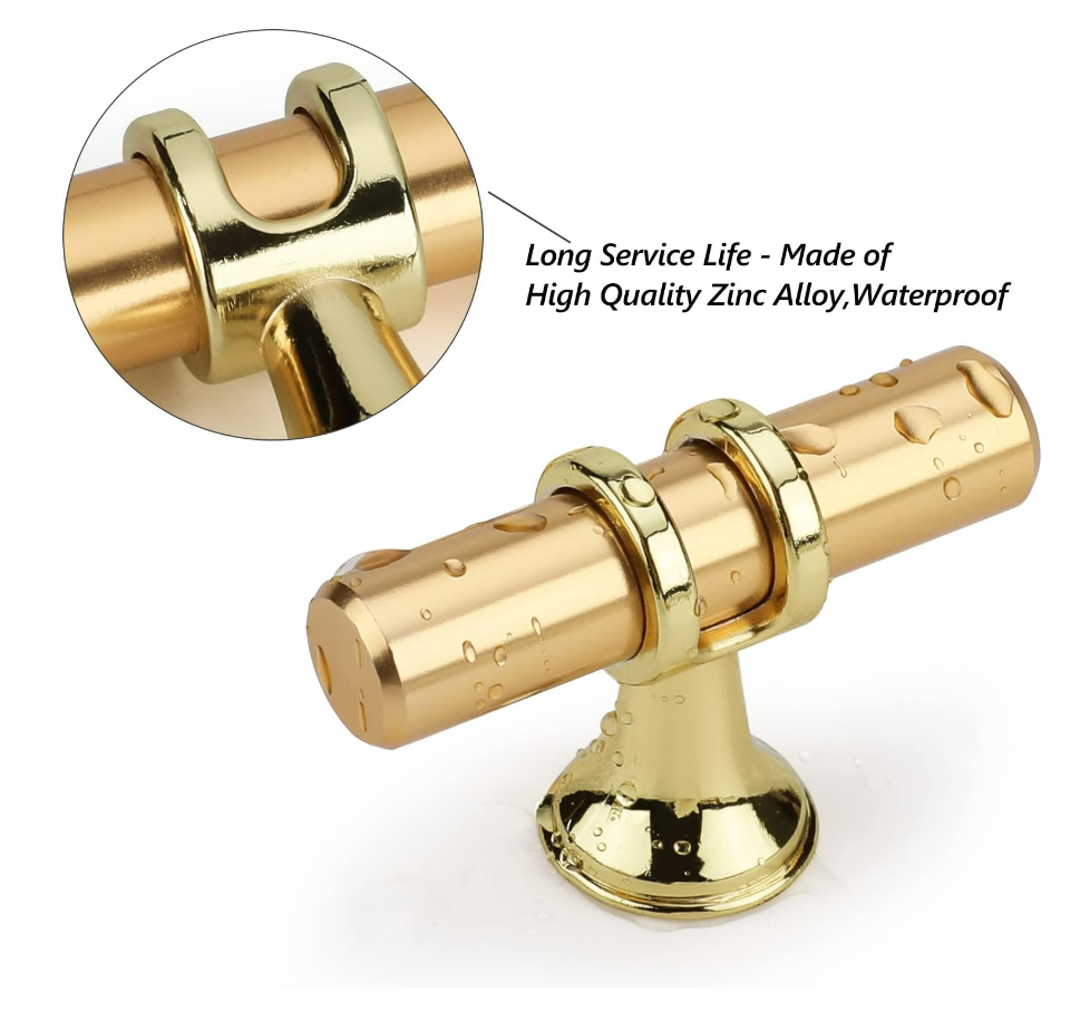 Furniture knob  Brushed Brass Kitchen Cabinet Knobs Single Hole Knob for Drawer