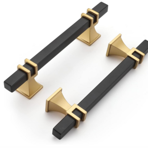 black &gold furniture drawer handle stainless steel  door handle  square bar  cabinet pulls