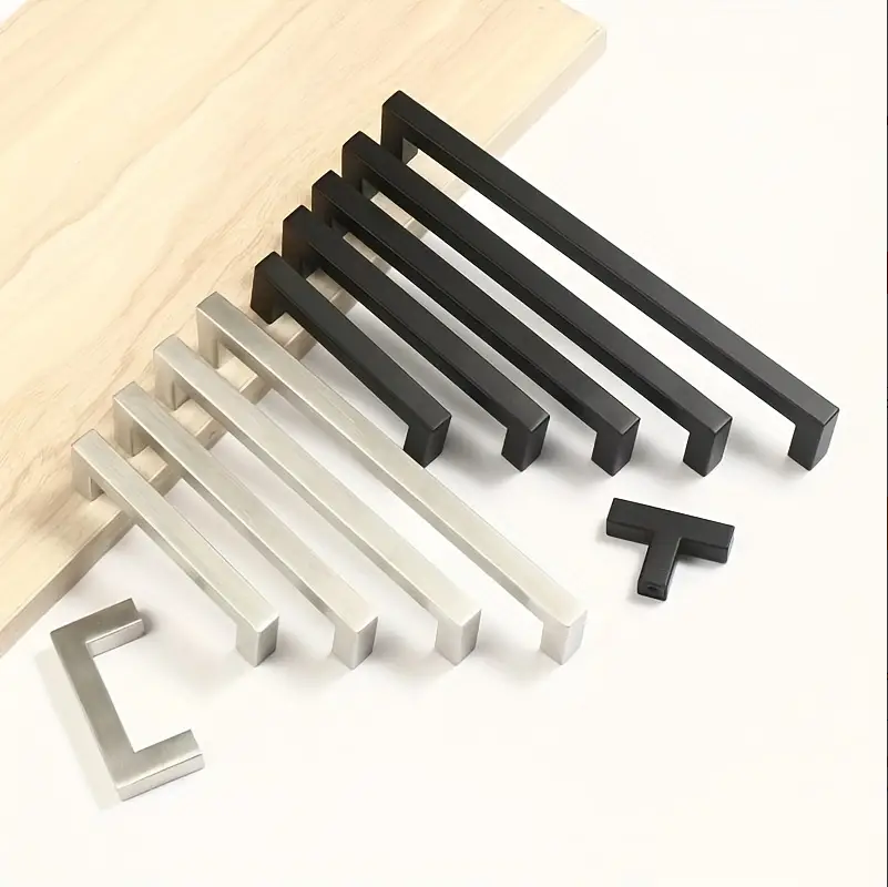 Kitchen Cabinet Hardware Square Cabinet Handles Matte Black Cabinet Pulls Black Drawer Pulls