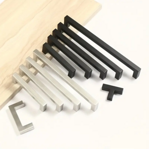 Kitchen Cabinet Hardware Square Cabinet Handles Matte Black Cabinet Pulls Black Drawer Pulls