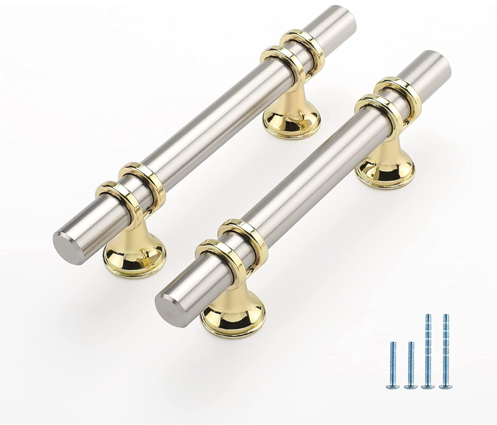 Furniture Hardware Accessories  Brushed Nickel Cabinet pulls Zinc Alloy  Kitchen Cabinet Handles