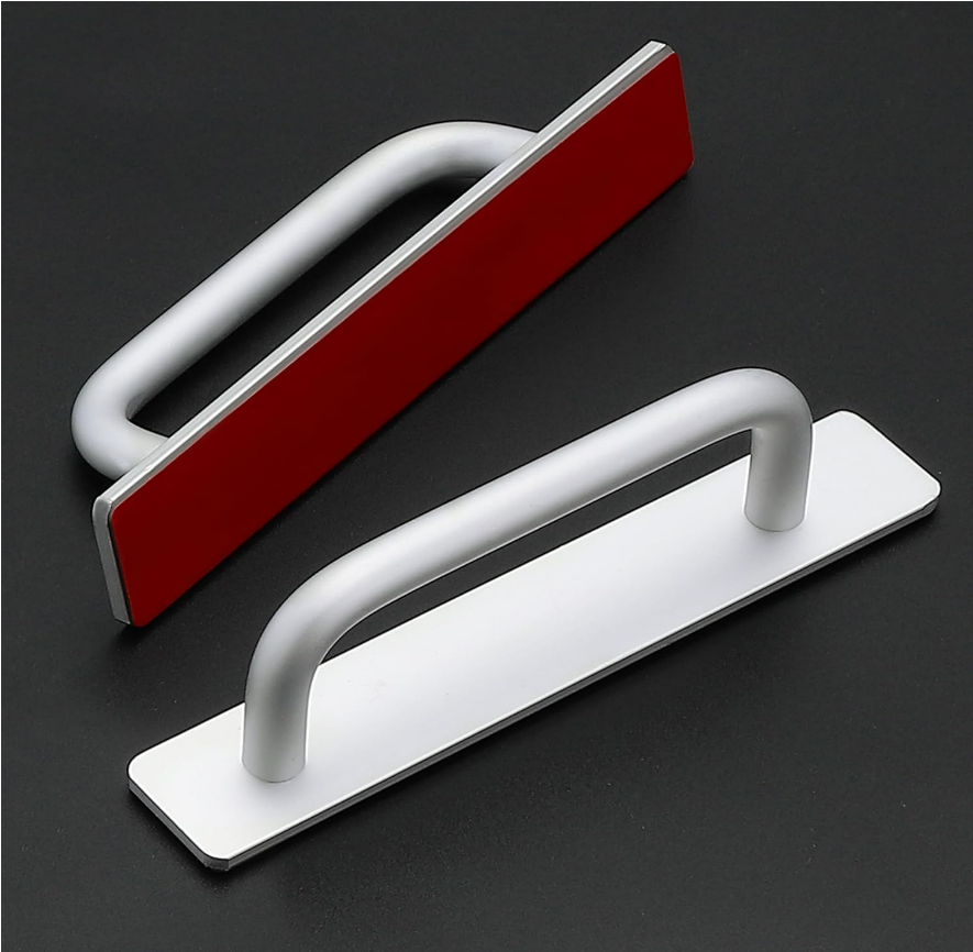 Aluminium Alloy Self Adhesive Cabinet Handles No Drilling Push Pull Helper Drawer Push Pull Handles