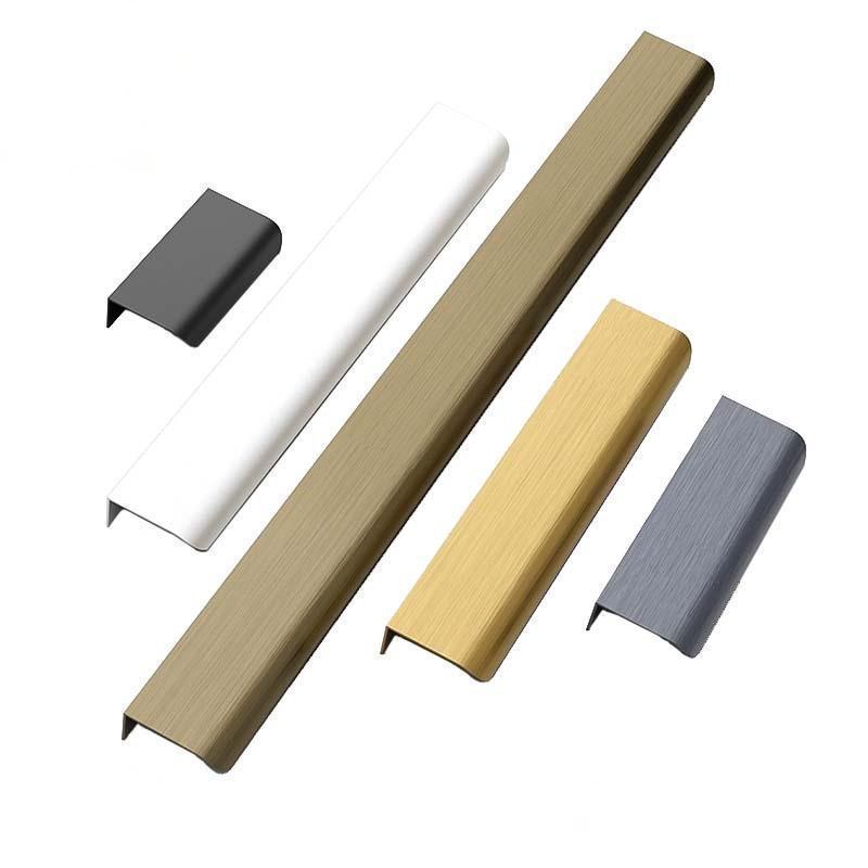 Kitchen cabinet aluminum profile handle door Pull Handles Aluminum Hidden Drawer Handle