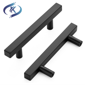 KeYa Furniture Hardware Drawer Pulls Matte Black Square T Bar Kitchen Cabinet Handles  for Kitchen