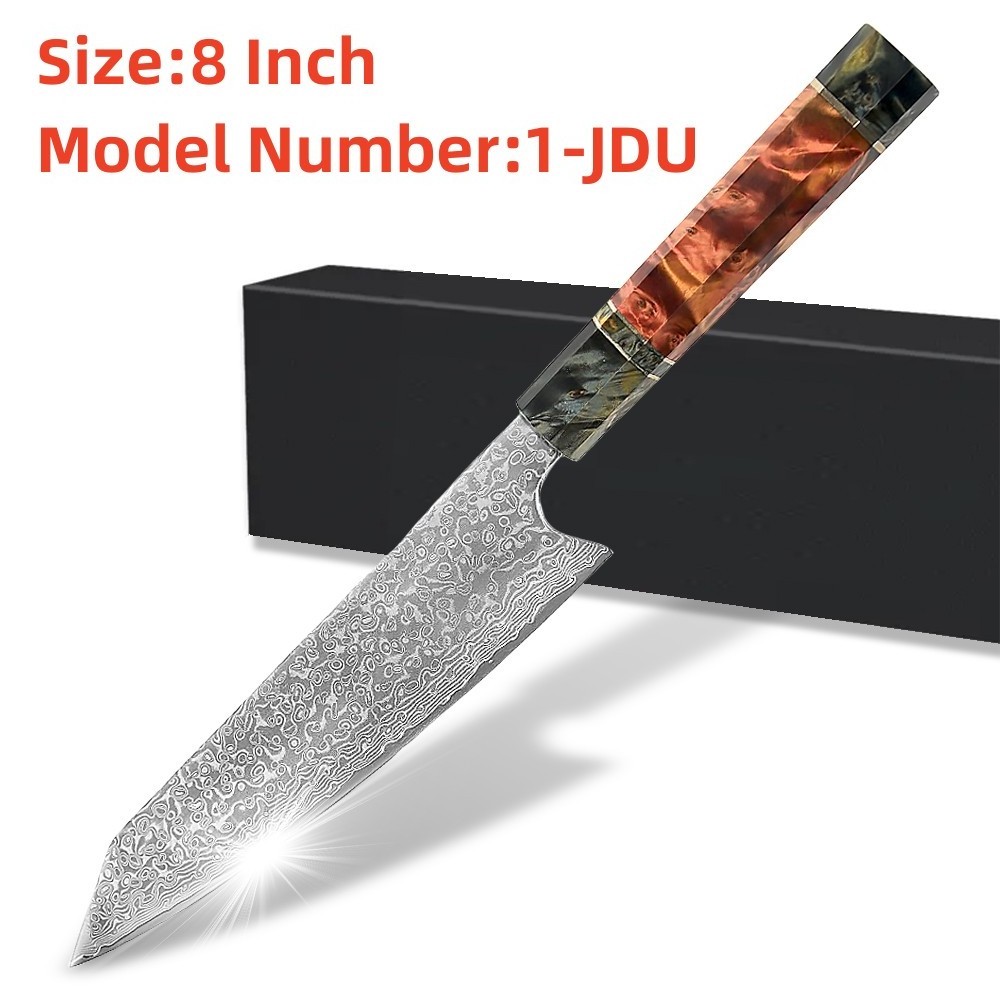 Custom Logo Vg10 67 Layers Damascus Steel Handmade Kiritsuke yanagiba Knife Kiritsuke Knife With Logo Gift Box