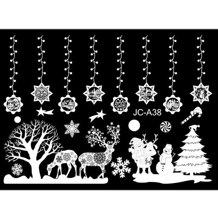 Christmas Snowflake Window Sticker Christmas Wall Stickers Room Wall Decals Christmas Decorations for Home New Year 2021