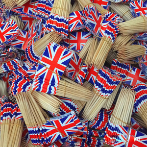 Factory Price OEM Party Decorate Wooden Flag With Toothpicks Color Flag Toothpick