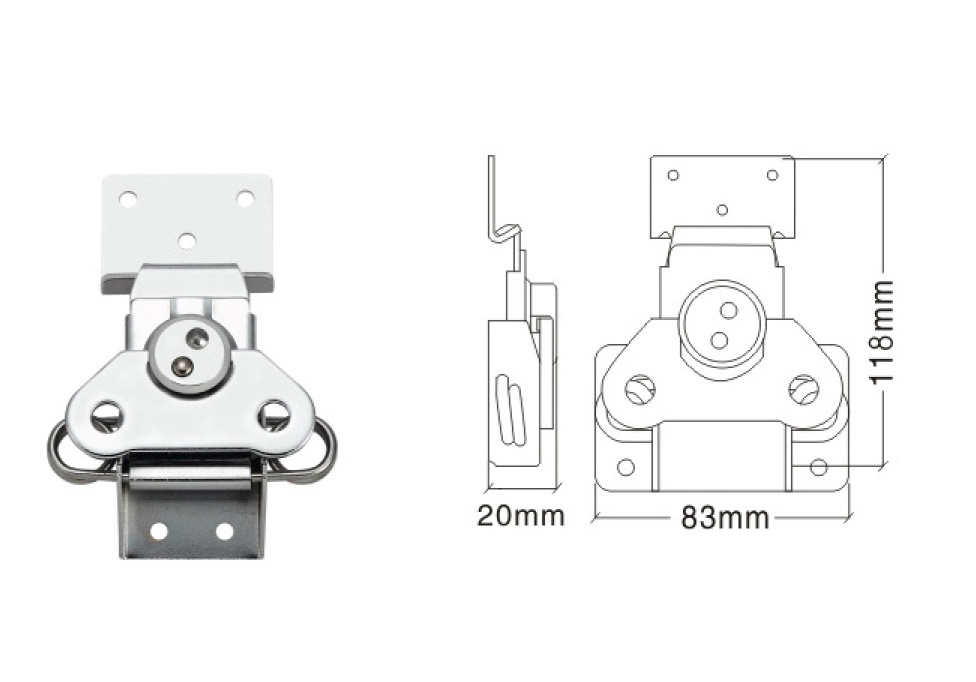 Mild Steel butterfly twist latch