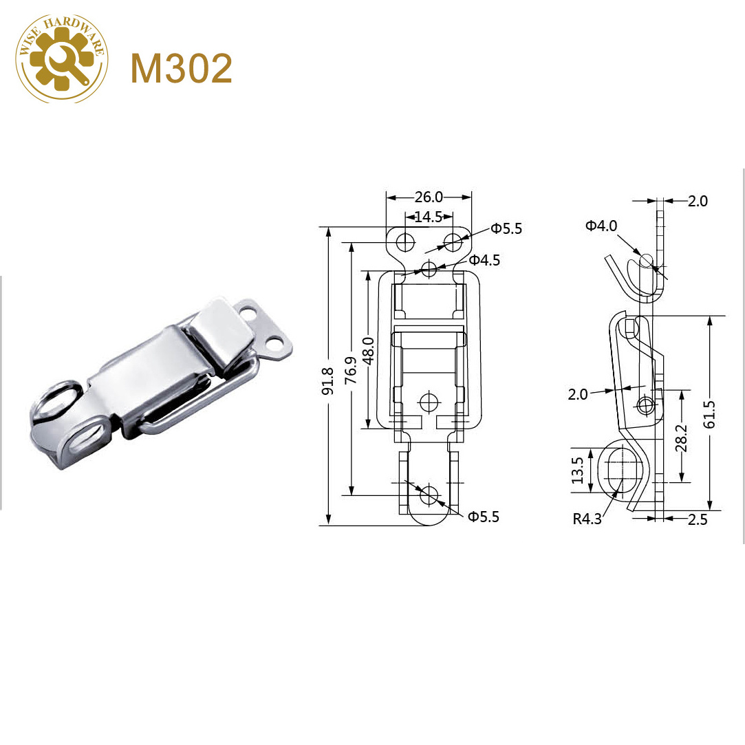 galvanized zinc no spring locking toggle latch