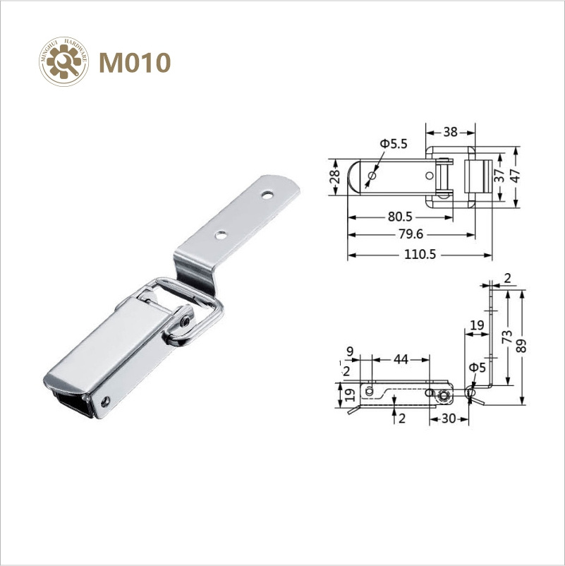 90 degree locking heavy duty hasp toggle latch