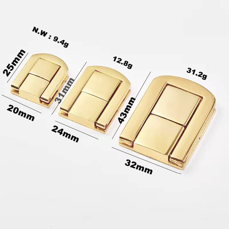 golden zinc alloy clasp for wooden box