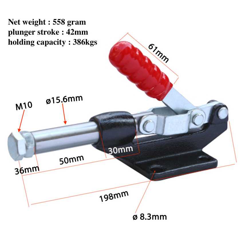 rubber hold down clamps; heavy duty clamp; push pull toggle clamp GH-304-HM