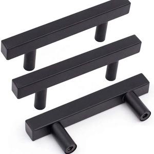 Cabinet Handles Matte Black Cabinet Pulls Stainless Steel Drawer Pulls Square Handles for Cabinets Dressers Cupboard