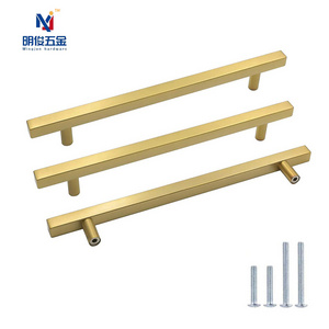 Modern Cabinet Pulls 6 inch Overall Length Gold Drawer Pulls