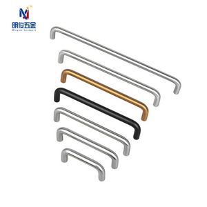 U Type Gold Metal T Bar Furniture Handle Round Solid 304 Stainless Steel Kitchen Drawer Handle Cabinet Handle For Door