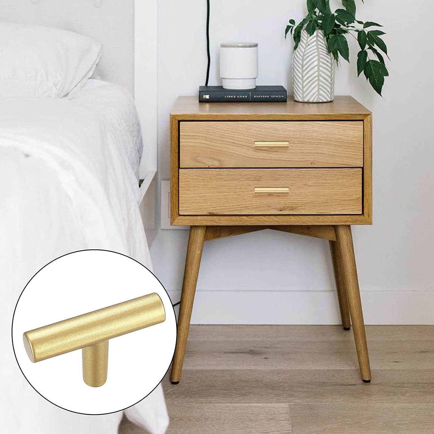 Brushed Brass Cabinet Handles Gold 3 Inch Hole Center Cabinet Pulls Stainless Steel Drawer Handles