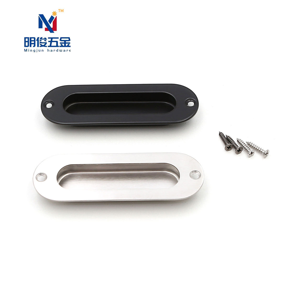 Black Matte Concealed Recessed Flush Pull Handles For Sliding Doors