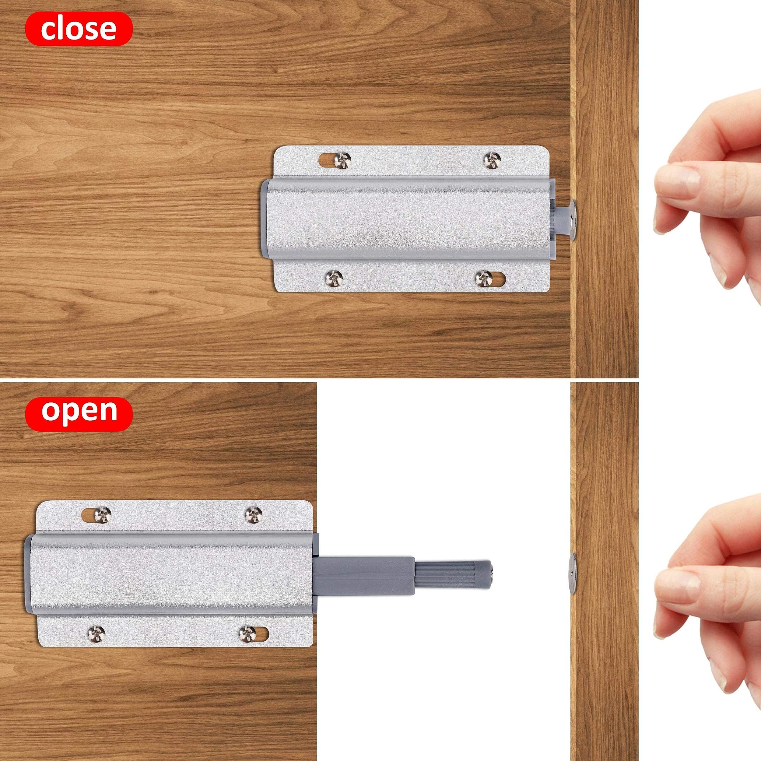 Manufacturers Aluminium Iron Abs Concealed Kitchen Magnetic Double Door Catches Furniture Cabinet Door Close Strong