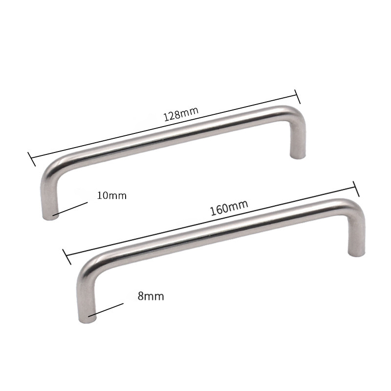 U Type Gold Metal T Bar Furniture Handle Round Solid 304 Stainless Steel Kitchen Drawer Handle Cabinet Handle For Door