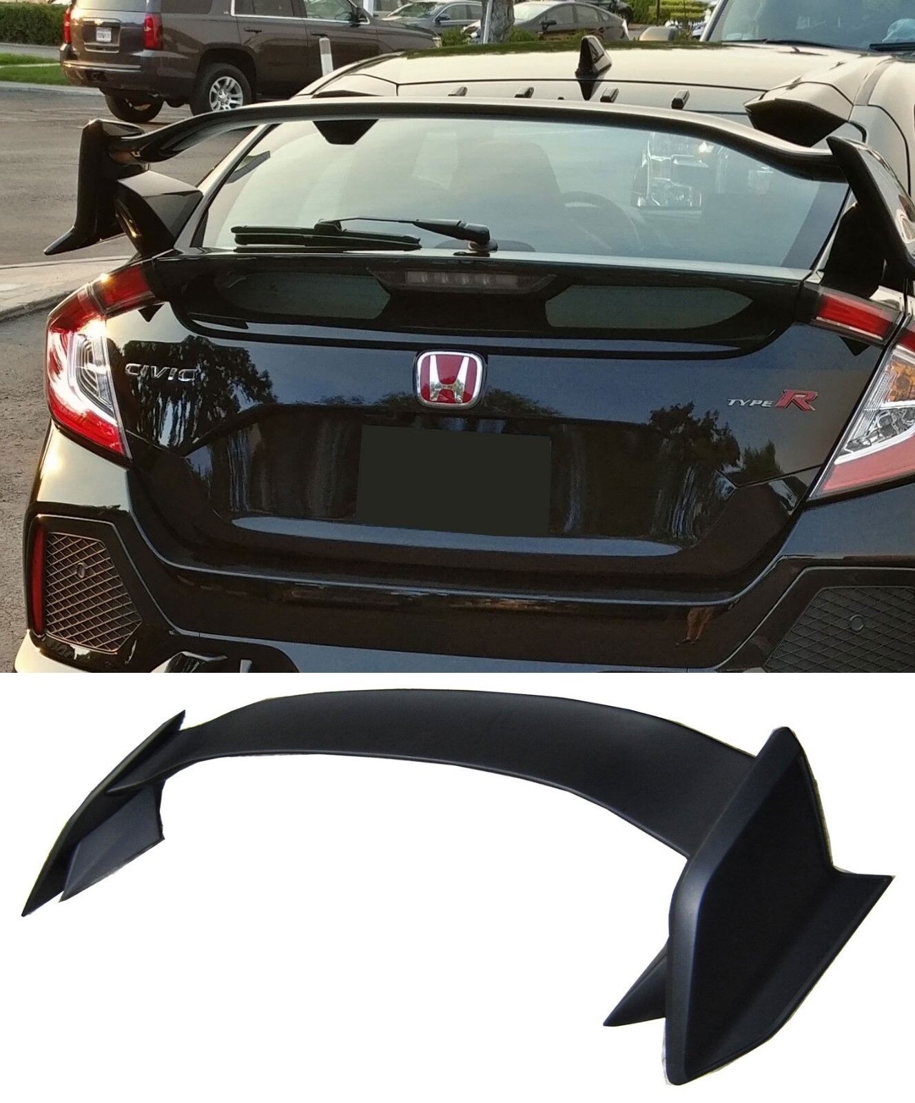 for HONDA CIVIC Sedan 2016-2020 Primer TYPE-R REAR TRUNK LID SPOILER PLASTIC Rear Spoiler