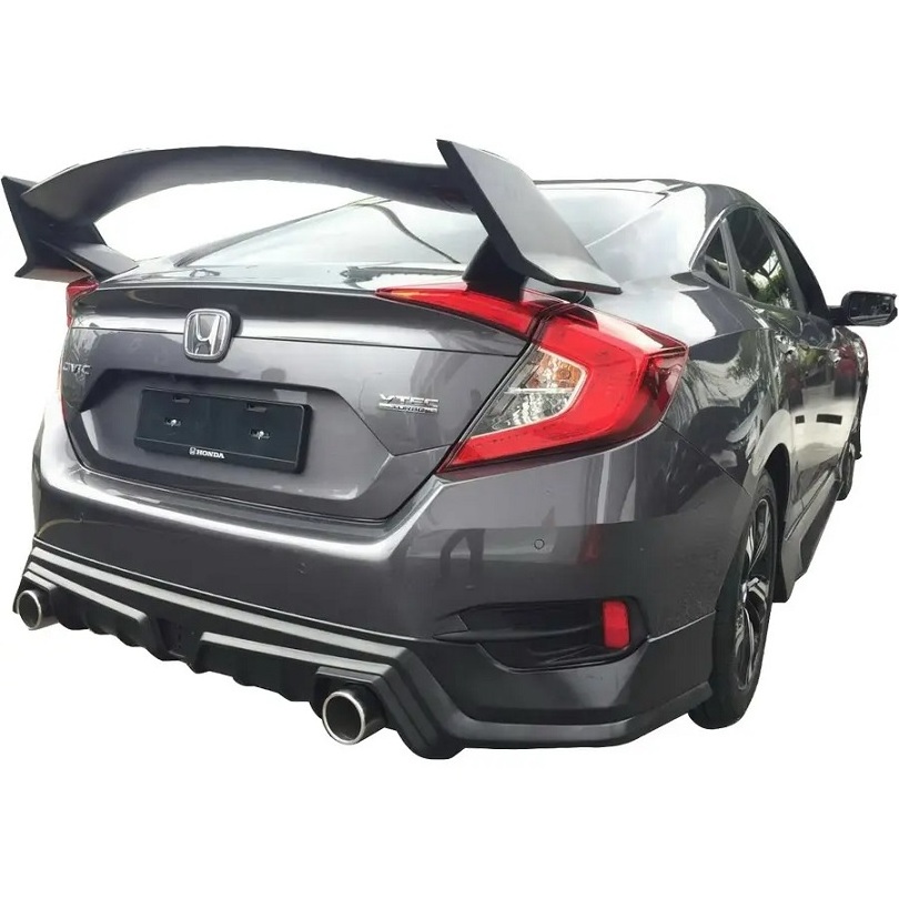 for HONDA CIVIC Sedan 2016-2020 Primer TYPE-R REAR TRUNK LID SPOILER PLASTIC Rear Spoiler