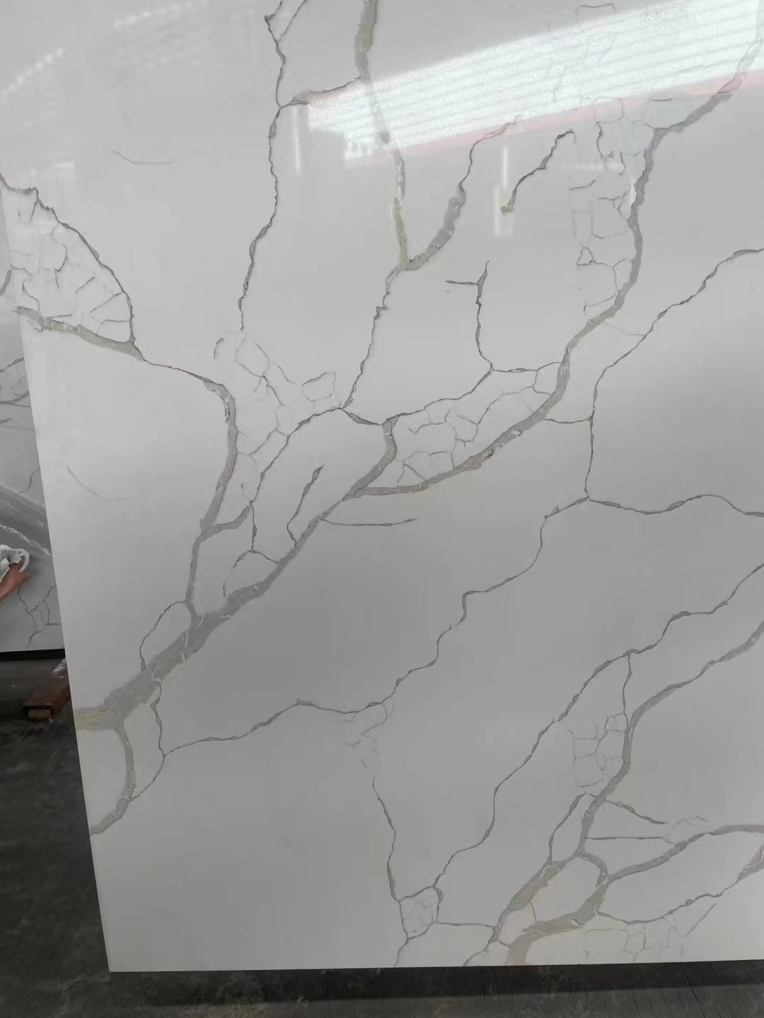 RUIDA STONE Calcutta White 3200 x 1600 x 20 MM quartz slab high polish big slab Calacatta white man made white carrara quartz sl