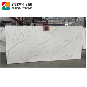 RUIDA STONE Calcutta White 3200 x 1600 x 20 MM quartz slab high polish big slab Calacatta white man made white carrara quartz sl