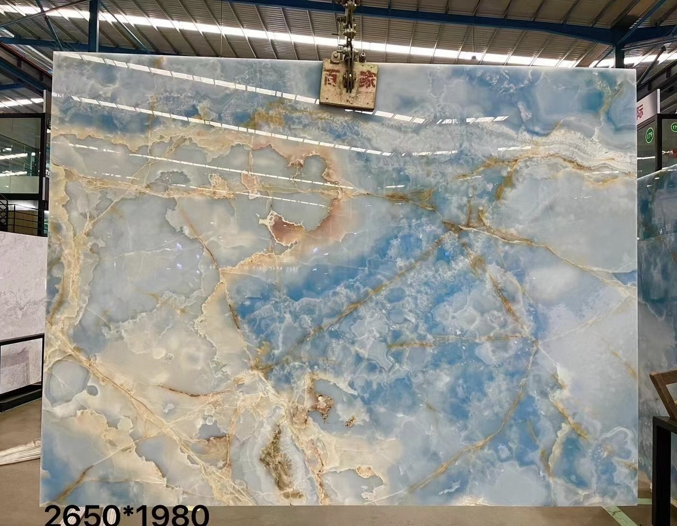 RUIDA STONE Factory Directly Supply Natural Marble Tiles High End Indoor Wall Decorating Blue Onyx Slabs