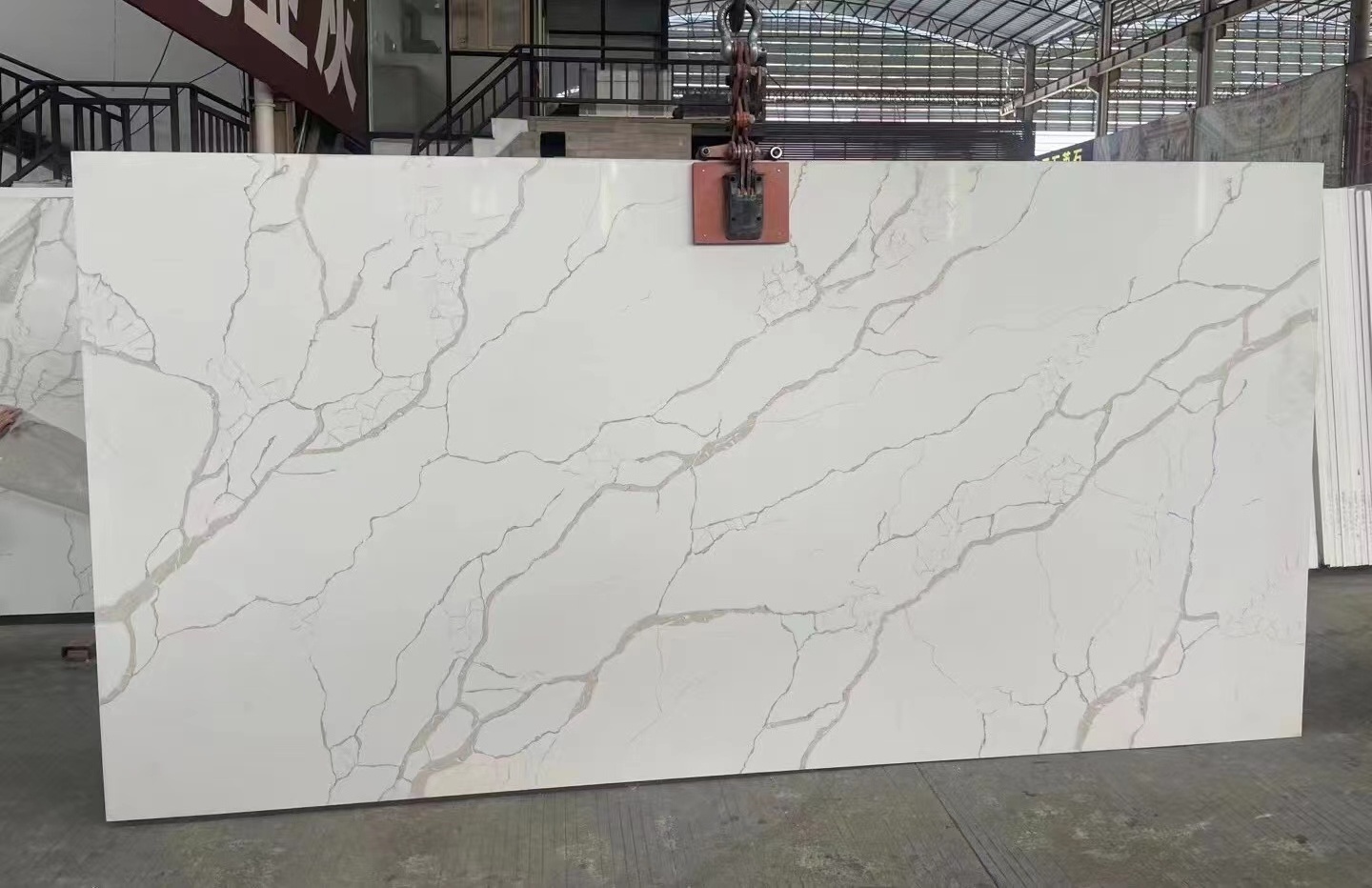 RUIDA STONE Calcutta White 3200 x 1600 x 20 MM quartz slab high polish big slab Calacatta white man made white carrara quartz sl