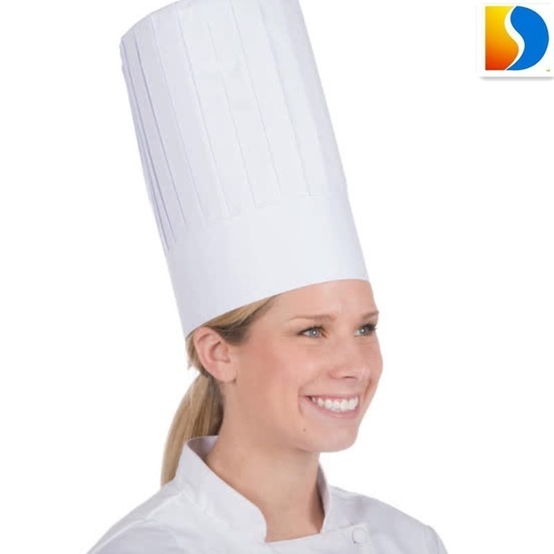 kitchen cooking equipments100% paper chef cap adjustable non woven disposable white paper chef hat