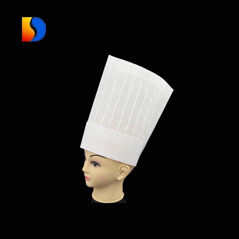 kitchen cooking equipments100% paper chef cap adjustable non woven disposable white paper chef hat