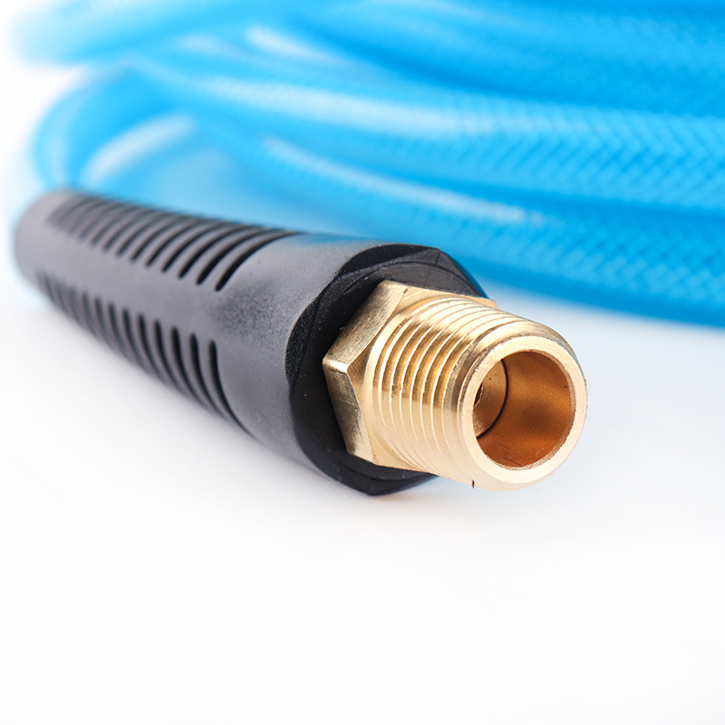 PU Reinforced Air Hose 1/4 inch ID 25 feet Air Compressor Hose with swivel 1/4 NPT brass Fittings