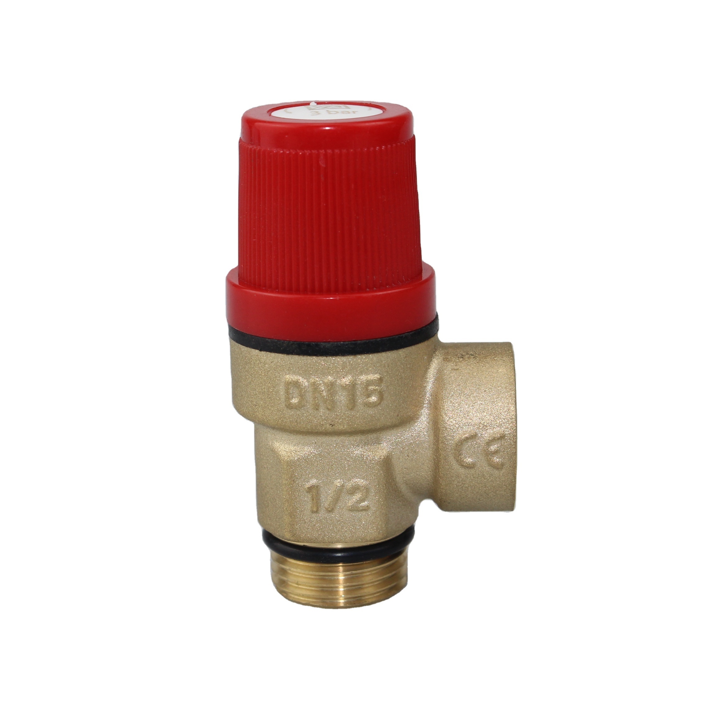 Brass Safety Gas Boiler pressure safety valve male thread water heater safety valve for boiler