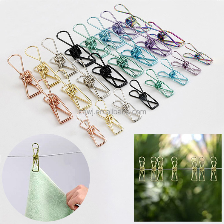 Multi-Purpose Metal Wire Utility Metal Clips Clothes Pins Stainless Steel Clothes Pegs