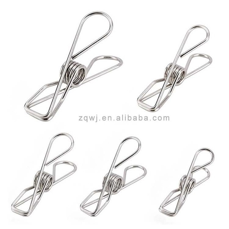 20Pcs Stainless Steel Clothespins 2.56 Inch Multicolor Wire Clip Binder Clip Laundry Clips for Clothes Snack Washcloth Picture