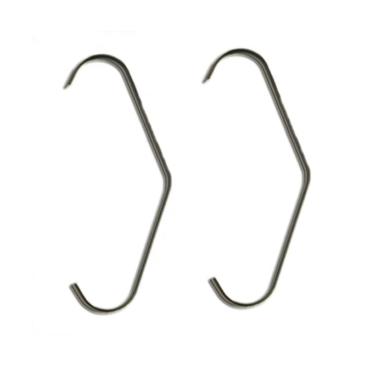 Customized Industrial Tool Metal Steel Wire Hooks V-shaped Hook Metal Powder Coating Hook For Hanging Parts to Cover Paint