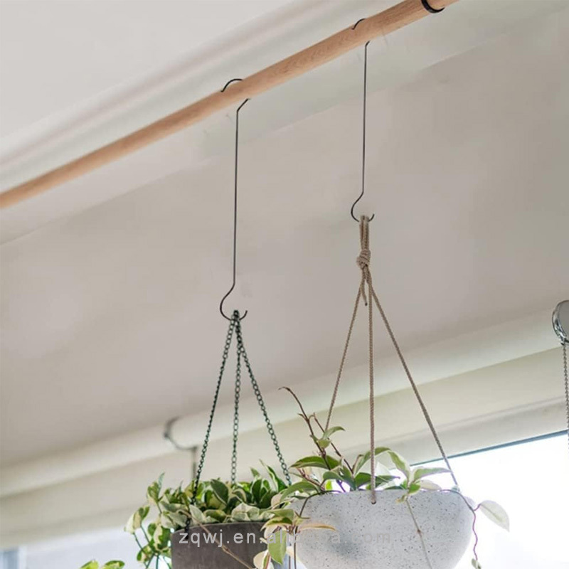 Stainless Steel Plant Hanging S Hooks Large S Shaped Hooks Extra Long S Shaped Hook for Kitchenware Plants