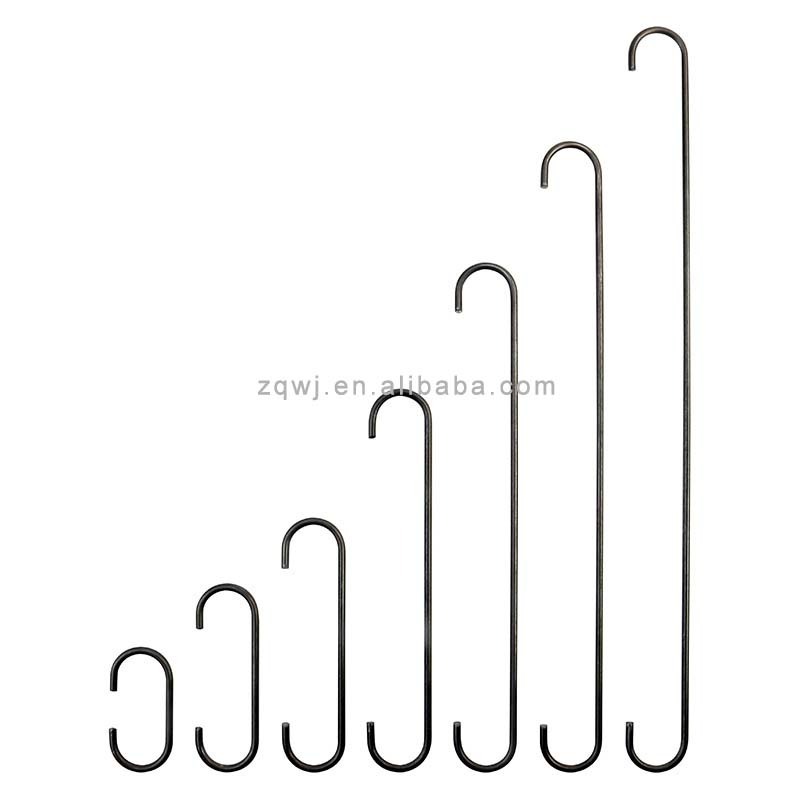 3mm OEM Customized Powder Coat Large Metal Hook Steel Hook S Hooks to Hang Parts on for Paint