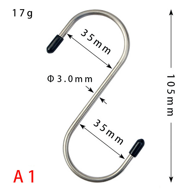 S Shaped Hooks Stainless Steel Metal Hangers Hanging Double Hooks