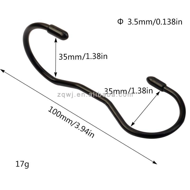 Heavy Duty Irregular S Hook Dislocation Hangers S-shaped Storage Hooks Twist Design Hanger with Soft Hat for Bathroom Kitchen