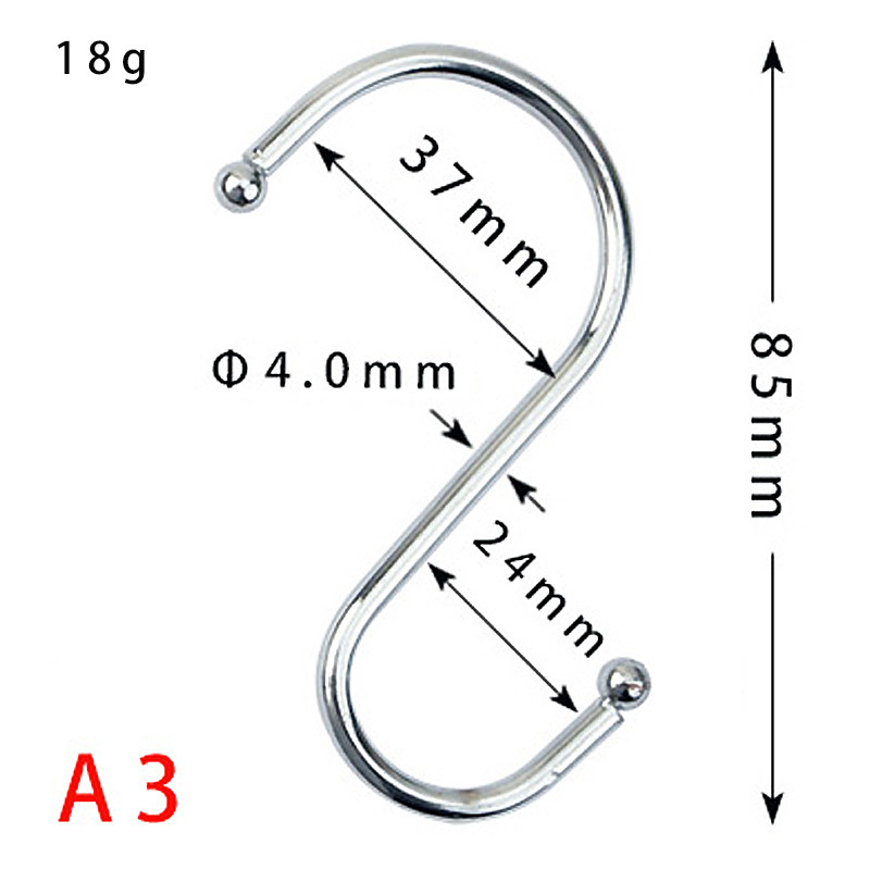 S Shaped Hooks Stainless Steel Metal Hangers Hanging Double Hooks