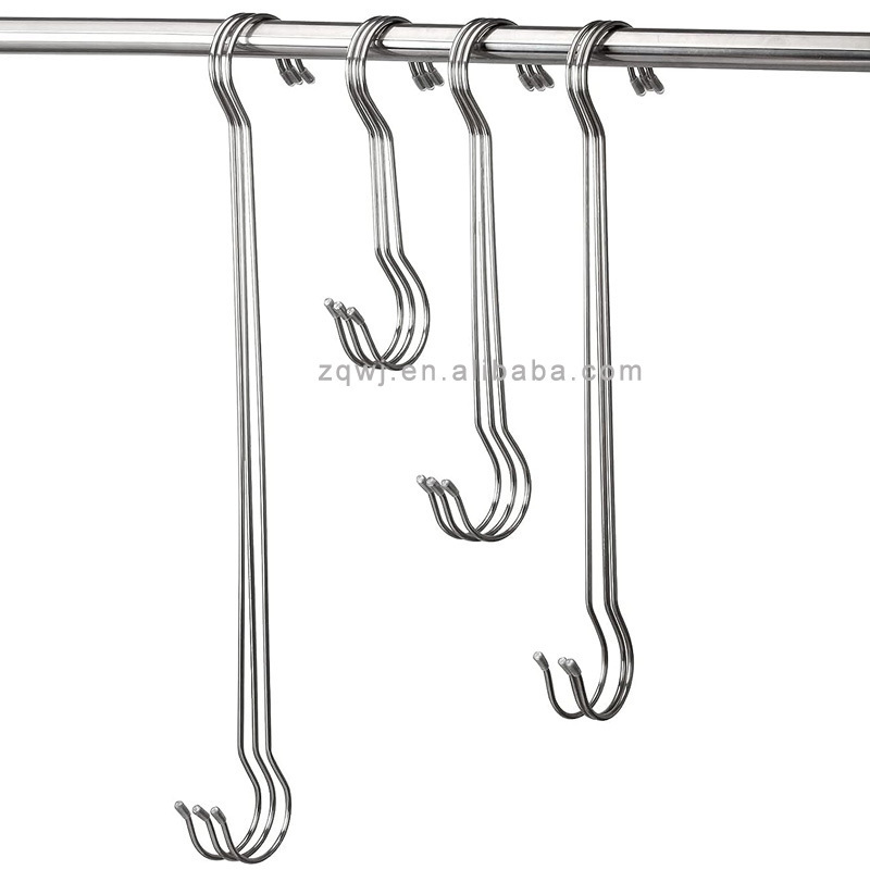 Stainless Steel Plant Hanging S Hooks Large S Shaped Hooks Extra Long S Shaped Hook for Kitchenware Plants